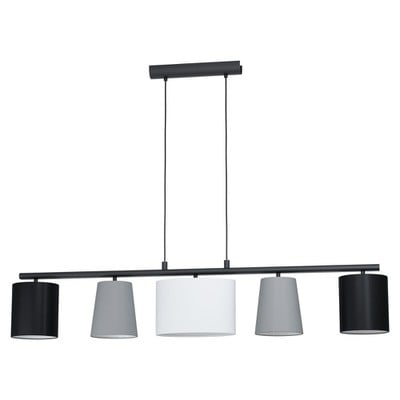 Pendant Light Almeida With Black Suspension & Gray