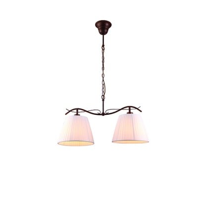 Pendant White H9423-2 Hana White Shades. Brown Pat