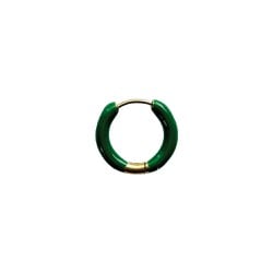 InoPlus Borghetti Hoop Earrings Gold Green 1 pair