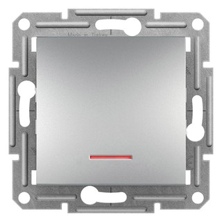 Asfora Switch With Indication Aluminium EPH1400161