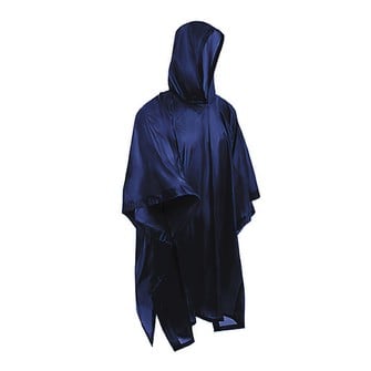 Αδιάβροχο Poncho PVC, Μπλε