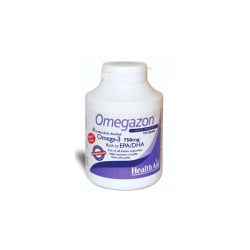 Health Aid Omegazon 750mg Συμπλήρωμα Διατροφής Ιχθυελαίου Διπλής Μοριακής Απόσταξης Χωρίς Να Αφήνει Την Επίγευση Ψαριού 120 κάψουλες