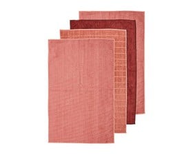 Ladelle Πετσέτες Κουζίνας Microfibre 43x68cm Pink Sand Benson Σετ 4 Τεμαxίων