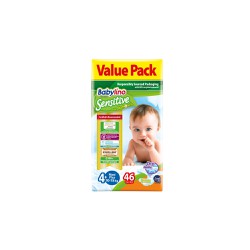 Babylino Sensitive Value Pack Nappies Maxi Plus Size 4+ (10-15kg) 46 nappies
