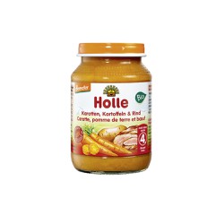 Holle Βρεφική Τροφή Μοσχαράκι Καρότο Πουρές Πατάτας Σε Βάζο 190gr