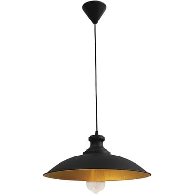 Pendant Light 1 Light Φ36 Black-Gold Metal Lm-320