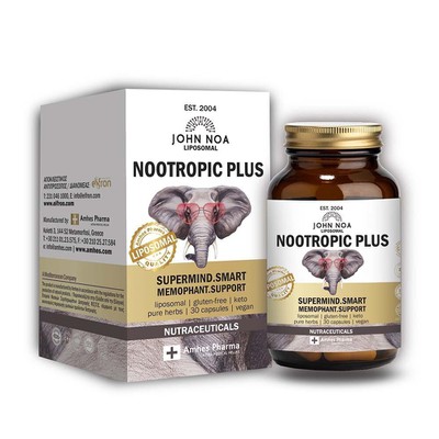 JOHN NOA Liposomal Nootropic Plus Συμπλήρωμα Διατροφής Για Τη Μνήμη 30 Κάψουλες