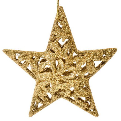 Yje Dekorativë Gold Me Xixa 10 Cm 4 Copë