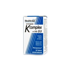 Health Aid Vitamin K Complex + Vitamin D3 For Vascular And Bone Health 30 capsules