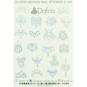 SD2-141 DECAL NAIL STICKERS SILVER FOIL