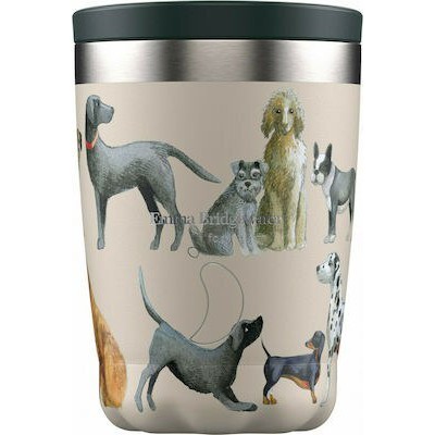 Chilly's Emma Bridgewater Ποτήρι Θερμός Dogs Μπεζ 
