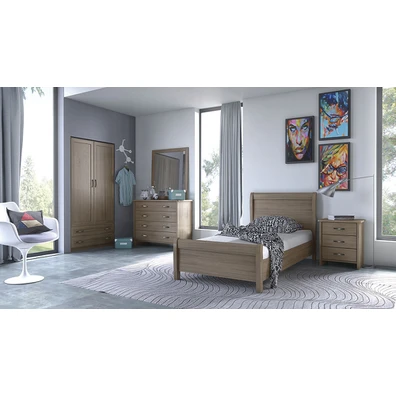 Bedroom Set 5pcs 90x190 N26 Mocca Melamine 