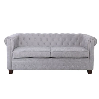 Two Seater Sofa Fabric Antique Grey 153x82x80cm ZW