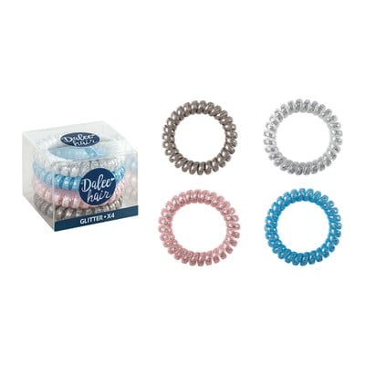 Dalee Hair Spirals Glitter X4