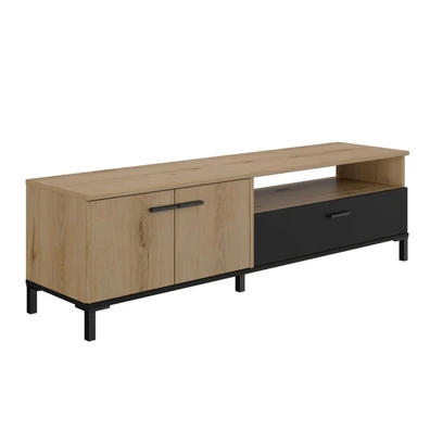 Trust Έπιπλο Τηλεόρασης 160x40εκ. Helvezia Oak/Bla