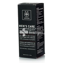 Apivita Men's Care Κρέμα κατά Ρυτίδων & Κούρασης για Πρόσωπο & Μάτια - Κάρδαμο & Πρόπολη, 50ml