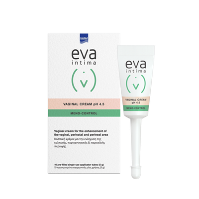 INTERMED Eva Intima Meno-Control Vaginal Cream pH 4.5 Κολπική Κρέμα Ισχυρής Ανάπλασης Του Κόλπου x10