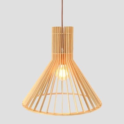 Wooden Pendant Light 1Xe27 Ø35X32