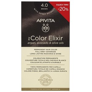 APIVITA Βαφή μαλλιών color elixir N4.0 καστανό SPE