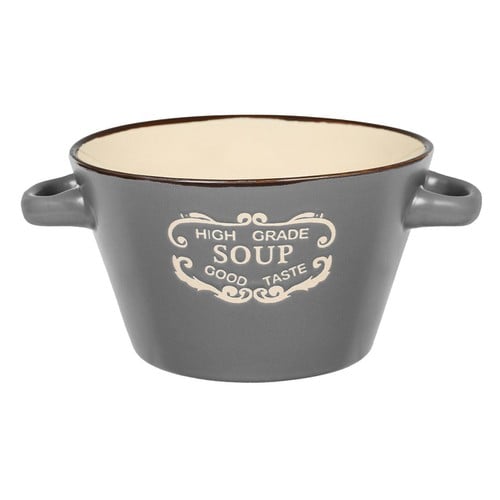 Tas per servirje supe gri me me mbajtese 13.5cm 
