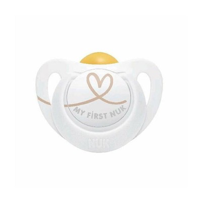 Nuk Star Orthodontic Latex Pacifier White with Hea