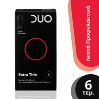 Duo Extra Thin 6τμχ - Λεπτά Προφυλακτικά