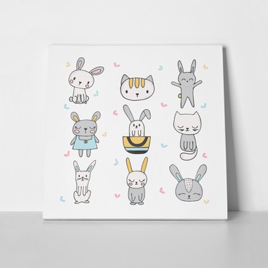 Cute bunnies cats 578184397 a