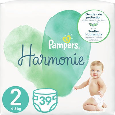 PAMPERS Harmonie Βρεφικές Πάνες No.2 4-8Kg 39 Τεμάχια Value Pack