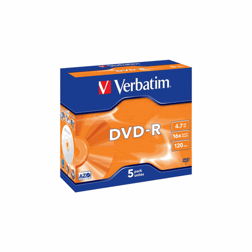 VERBATIM DVD-R 4.7GB 16X JEWEL 5Τ.