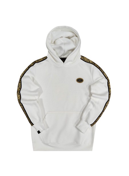 Vinyl art clothing oval logo hoodie - white