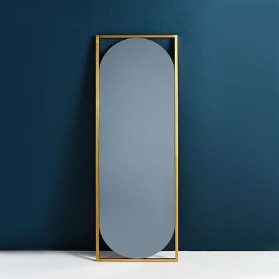  wall mirror 60x180 oval with gold metal frame
