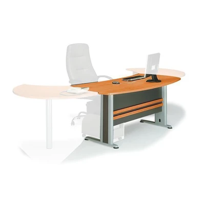 Γραφείο Κερασί/ Σκούρο Γκρι 180x80x75cm Executive 