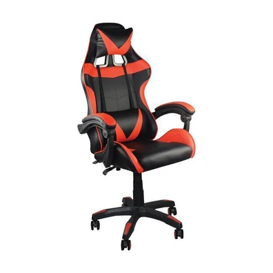 Gaming πολυθρόνα Pu Μαύρο/ Κόκκινο 63x70x117/127cm