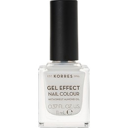 Korres Gel Effect Nail Colour (No02) Porcelain White 11ml - Βερνίκια Νυχιών