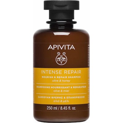 APIVITA Nourish & Repair Shampoo Σαμπουάν Θρέψης & Επανόρθωσης Με Ελιά & Μέλι, Για Ξηρά Μαλλιά, 250ml