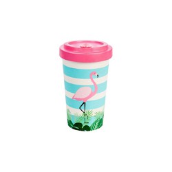 Woodway Well Κούπα Μπαμπού Flamingo 500ml 