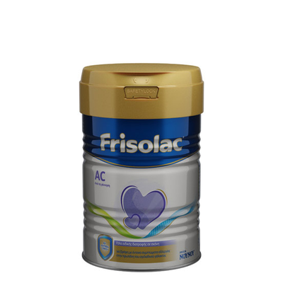 FRISOLAC AC Βρεφικό Γάλα Σε Σκόνη Ειδικής Διατροφής Με Εκτενώς Υδρολυμένη Πρωτεΐνη Γάλακτος 400g