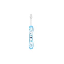 Chicco Toothbrush 6+ Μηνών Οδοντόβουρτσα Γαλάζια 1 τεμάχιο