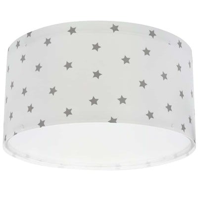 Kid'S White Ceiling Light Starlight 2Xe27 15W