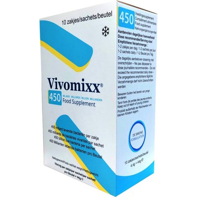 AM HEALTH Vivomix 450 Billion Live Bacteria Συμπλήρωμα Διατροφής Με Προβιοτικά Για Τη Καλή Λειτουργία Του Πεπτικού Συστήματος x10 Φακελάκια
