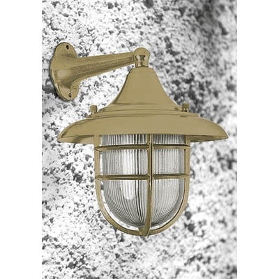 Brass Wall Light N.74 E27 Ip53 150W 30X32cm