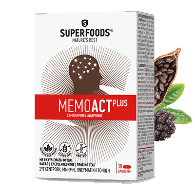 Superfoods Memoact Plus 30 Κάψουλες