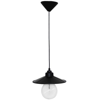 Pendant Light With Black Plastic Hat Lp-150Κ