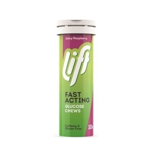 Gluco Tabs Lift Fast Acting Raspberry, 10Tabs