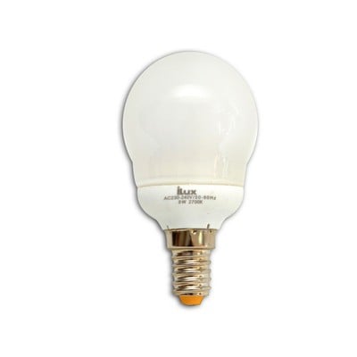 Cfl Energy Saving Light Bulb Sphere 9W Ε14 6400Κ C