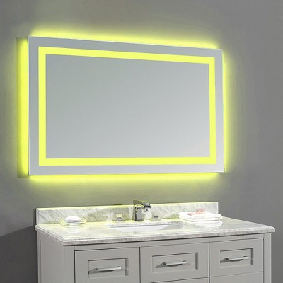 Καθρέπτης μπάνιου 90x75 φωτιζόμενος με LED RGB και