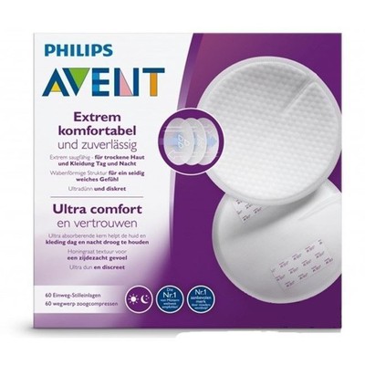 PHILIPS Avent Ultra Comfort And Confidence Breast Pads Day & Night Επιθέματα Στήθους Μίας Χρήσης x60