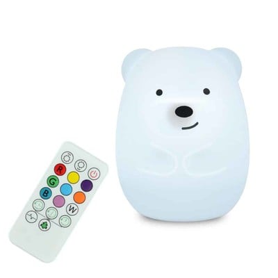 Kids Portable Battery Night Lamp LED Bear Mini Lig