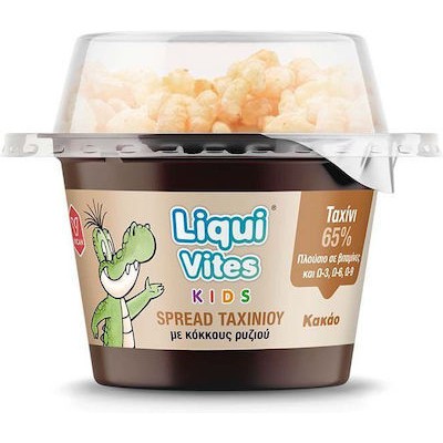 VICAN Liqui Vites Kids Spread Ταχινιού Με Κόκκους Ρυζιού & Κακάο 44g