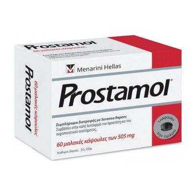 MENARINI Prostamol Για Την Αντιμετώπιση Των Συμπτωμάτων Που Προκαλούνται Από Καλοήθη Υπερπλασία Του Προστάτη x60 Μαλακές Κάψουλες